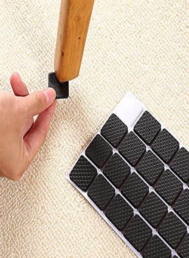 Prostuff.in Furniture Silicone Protection Cover || Square Shaped Furniture Floor Scratch Protection for Sofa, Office Chair, Table Balance Pad Noise Insulation Pad Floor 1.8 CM Black Color, 32 Pcs - Image 1